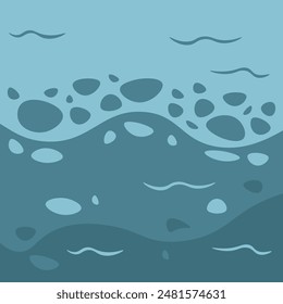 Abstract Wallpaper Poster Background Ocean Water Blue Vector Design