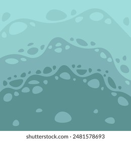 Abstract Wallpaper Poster Background Ocean Water Blue Turquoise Rounded Vector Design