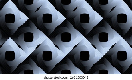 Abstract wallpaper poster featuring layered repeating shapes in a gradient monochrome palette, ideal for modern backgrounds, artistic textures, and stylish decor.