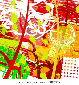 abstract wallpaper red and green - vector -