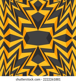 Abstract wallpaper with seamless 3D zigzag stripes ornament