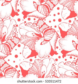 Abstract wallpaper seamless flower pattern.