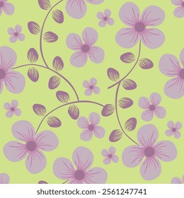 Abstract Wallpaper Seamless Vintage Rose Pattern On flowers and leaves Background