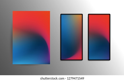 Abstract Wallpaper for Smart Phone or Tablet - Modern Progressive Colorful Background or Design Element Template - EPS 10 Vector Illustration