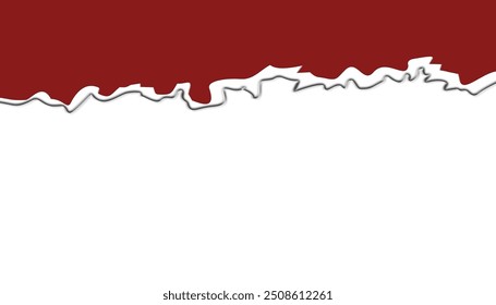Abstract wallpaper of torn paper with red and white patterns on a transparent background. Suitable for book covers, posters, banners