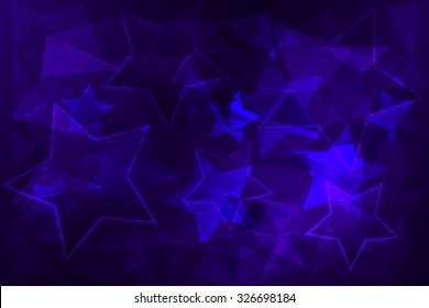Abstract wallpaper with triangles and stars