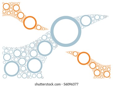 Abstract wallpaper with varying size of circles