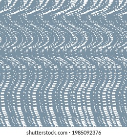Abstract wallpaper vector seamless pattern vertical waves from small dots squares of white color on a background