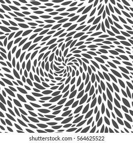 Abstract wallpaper. Vector seamless pattern. Simple floral background. Black and white illustration with leaves. Cute monochrome texture. Minimalistic style.