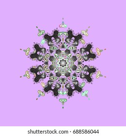 Abstract wallpaper, wrapping decoration. Snow on colorful background. Symbol of winter, Merry Christmas holiday, Happy New Year celebration.