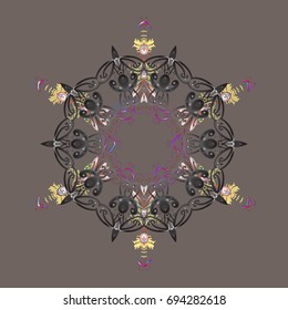 Abstract wallpaper, wrapping decoration. Snow on colorful background. Symbol of winter, Merry Christmas holiday, Happy New Year celebration Vector illustration.