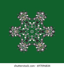 Abstract wallpaper, wrapping decoration. Snowflake simple. Snow on colorful background. Symbol of winter, Merry Christmas holiday, Happy New Year celebration Vector illustration.