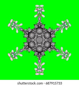 Abstract wallpaper, wrapping decoration. Symbol of winter, Merry Christmas holiday, Happy New Year celebration Vector illustration. Snowflake simple. Snow on colorful background.