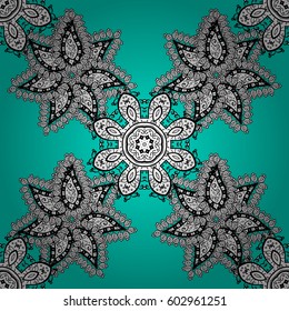 Abstract wallpaper, wrapping decoration. Vector white pattern on blue background. Symbol of winter, Merry Christmas holiday, Happy New Year 2018. White snowflake simple seamless pattern.