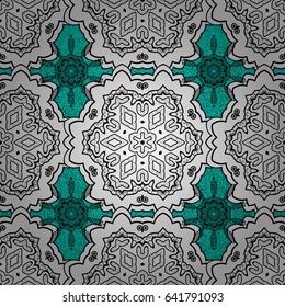 Abstract wallpaper, wrapping decoration. Vector dark pattern on blue background with dark elements. Symbol of winter, Merry Christmas holiday, Happy New Year 2018. Dark snowflake simple pattern.