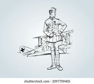 abstract war soldier figure for illustration