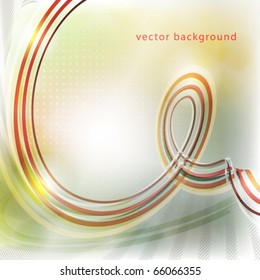 Abstract warm background with curve. Vector