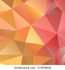 Abstract warm background of triangles  