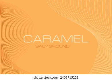 Resumen de fondo marrón cálido con líneas geométricas onduladas modernas. Papel de color caramelo sencillo y elegante con espacio para copiar. Ideal para el diseño de diapositivas de presentación, página web corporativa.