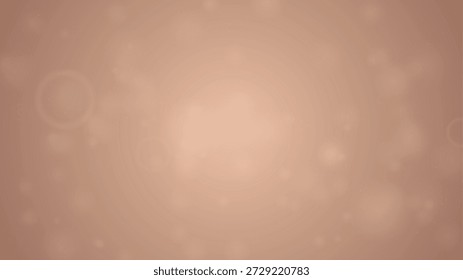 Abstract warm brown blur with soft floating bokeh circles and dust shimmer