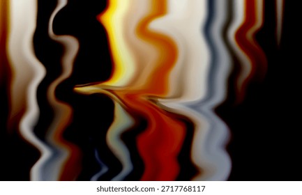 Abstractas Ondas De Color Cálido Con Tonos De Puesta De Sol Y Suaves Bordes Borrosos