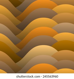 Abstract warm color waves. Vector background