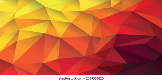 Resumen de colores cálidos fondo poligonal en formato vectorial