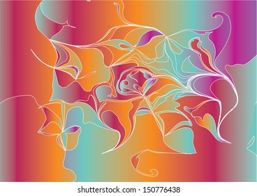 abstract warm liquid wave and flow background vector pattern 