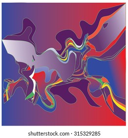 abstract warm liquid wave and flow background vector pattern
