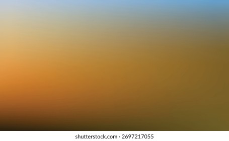 Abstract warm orange to blue gradient background, smooth blurred sunset sky blend, minimal modern backdrop banner with copy space and soft vignette