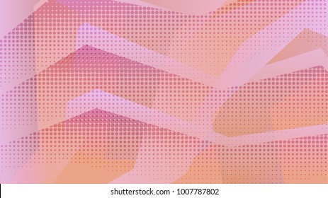 Abstract warm orange and pink background with zig zag elements. Light color gradient zigzag rectangular shapes texture for software design, web, apps wallpaper, presentation