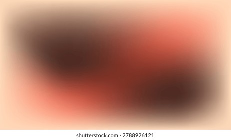 Abstract warm terracotta brown orange gradient background with soft blurred fluid wavy mesh liquid texture. Minimalist elegant backdrop for autumn cosmetics presentation, banner, and social media
