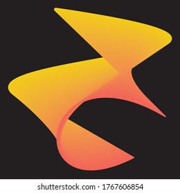 An abstract warm tone wavy gradient against a black background.