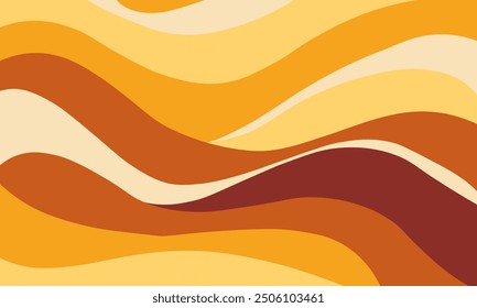 Abstract Warm Wavy Pattern Background