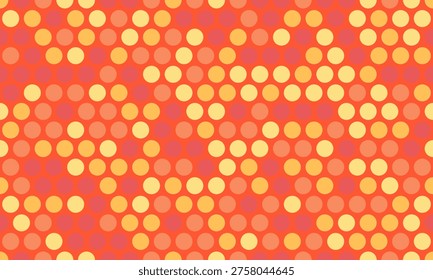 Abstract warmtoned dot pattern.  Vibrant, seamless design ideal for backgrounds, textiles, or website graphics.  Evokes feelings of energy, optimism, and summer.
