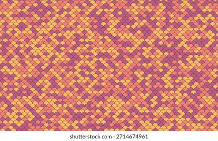Padrão geométrico aquecido abstrato.  Textura escamosa sem emenda que se assemelha a pele de réptil ou escamas de peixe. Ideal para fundos, têxteis, moda e design de site.