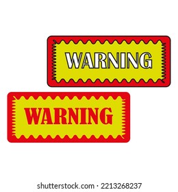 Abstract warning plate. Attention sign. Vector illustration. stock image. 