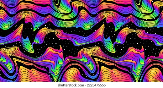 Abstract warp lines. Seamless pattern