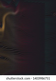 Abstract Warped colorful Lines Background