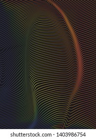 Abstract Warped colorful Lines Background