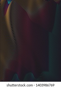 Abstract Warped colorful Lines Background