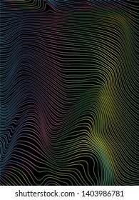 Abstract Warped colorful Lines Background
