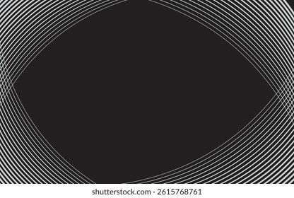 Abstract Warped Diagonal Lines Vector: Curved White Stripes, Dark Background, Modern Geometric Design, Vector Illustration, Abstract Pattern, Optical Illusion, Dynamic Lines, Wavy Texture.