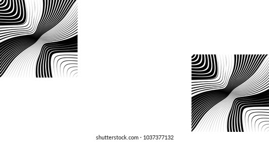 Abstract warped Diagonal Striped Background . Vector curved twisted slanting, waved lines texture
