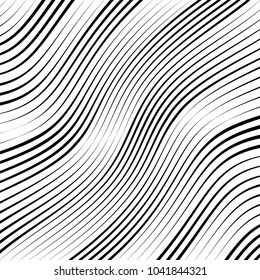 Abstract warped Diagonal Striped Background . Vector curved twisted slanting, waved lines texture
