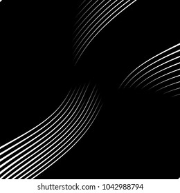 Abstract warped Diagonal Striped Background . Vector curved twisted slanting, waved lines texture
