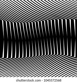 Abstract warped Diagonal Striped Background . Vector curved twisted slanting, waved lines texture
