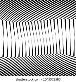 Abstract warped Diagonal Striped Background . Vector curved twisted slanting, waved lines texture
