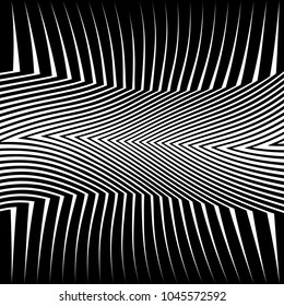 Abstract warped Diagonal Striped Background . Vector curved twisted slanting, waved lines texture
