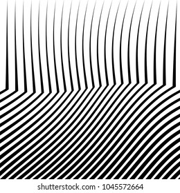 Abstract warped Diagonal Striped Background . Vector curved twisted slanting, waved lines texture
